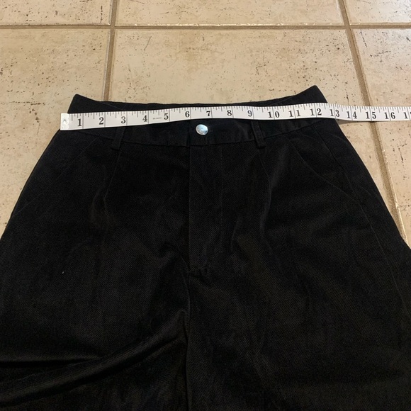 Black Wide-Leg Corduroy Pants - Shein - Size US 2 - Picture 5 of 6